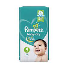 Pampers baby dry 4 (9-18kg Maxi) 64pcs - Ali Mart