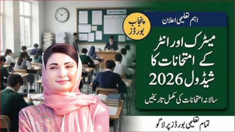 Punjab Boards Announced Matric And Intermediate Exam Shadule 2026