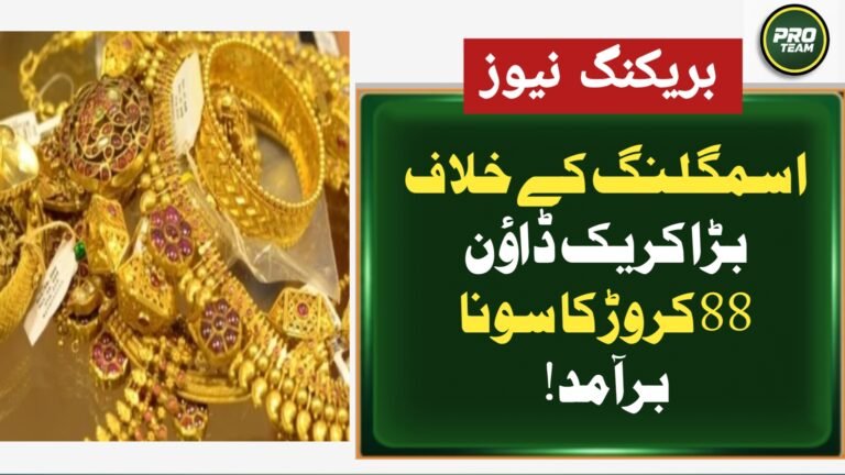 Massive Crackdown: Gold, Silver Worth Rs880m Seized in Major Anti-Smuggling Operation