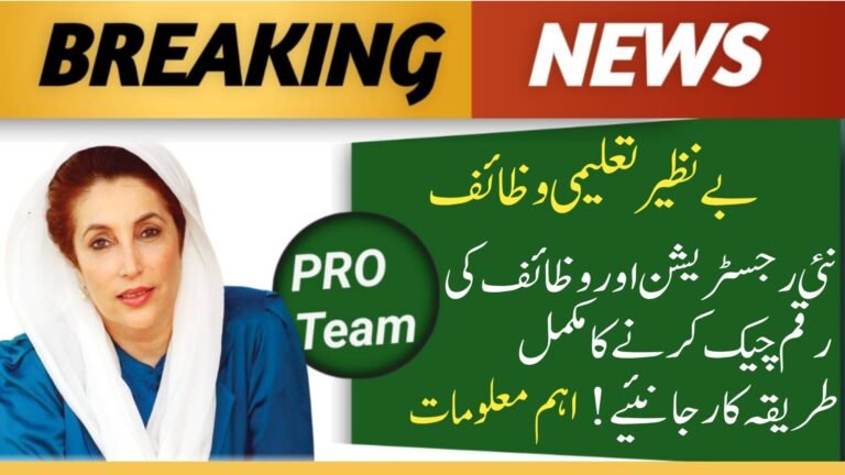 BISP Taleemi Wazaif Online 2026 – Complete Registration and Payment Guide